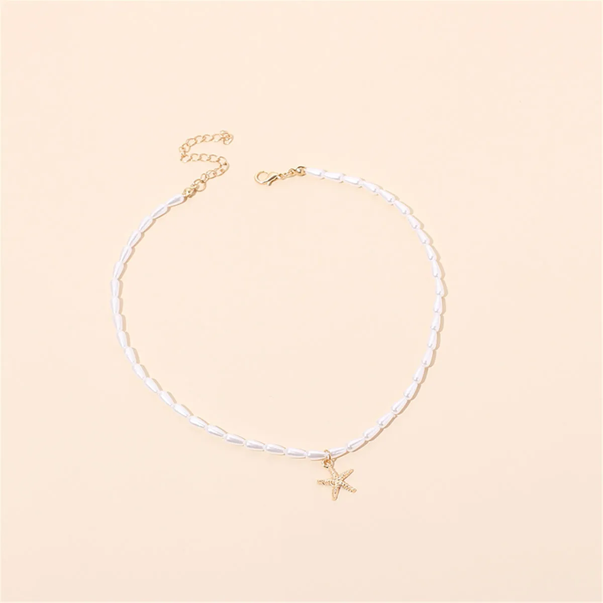 Pearl & 18K Gold-Plated Beaded Starfish Choker Necklace