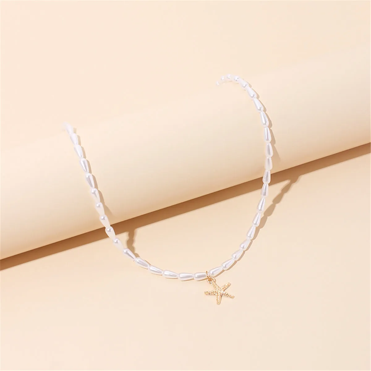 Pearl & 18K Gold-Plated Beaded Starfish Choker Necklace