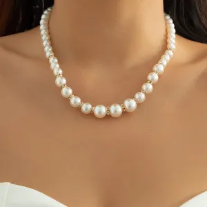 Pearl & Cubic Zirconia 18K Gold-Plated Beaded Necklace