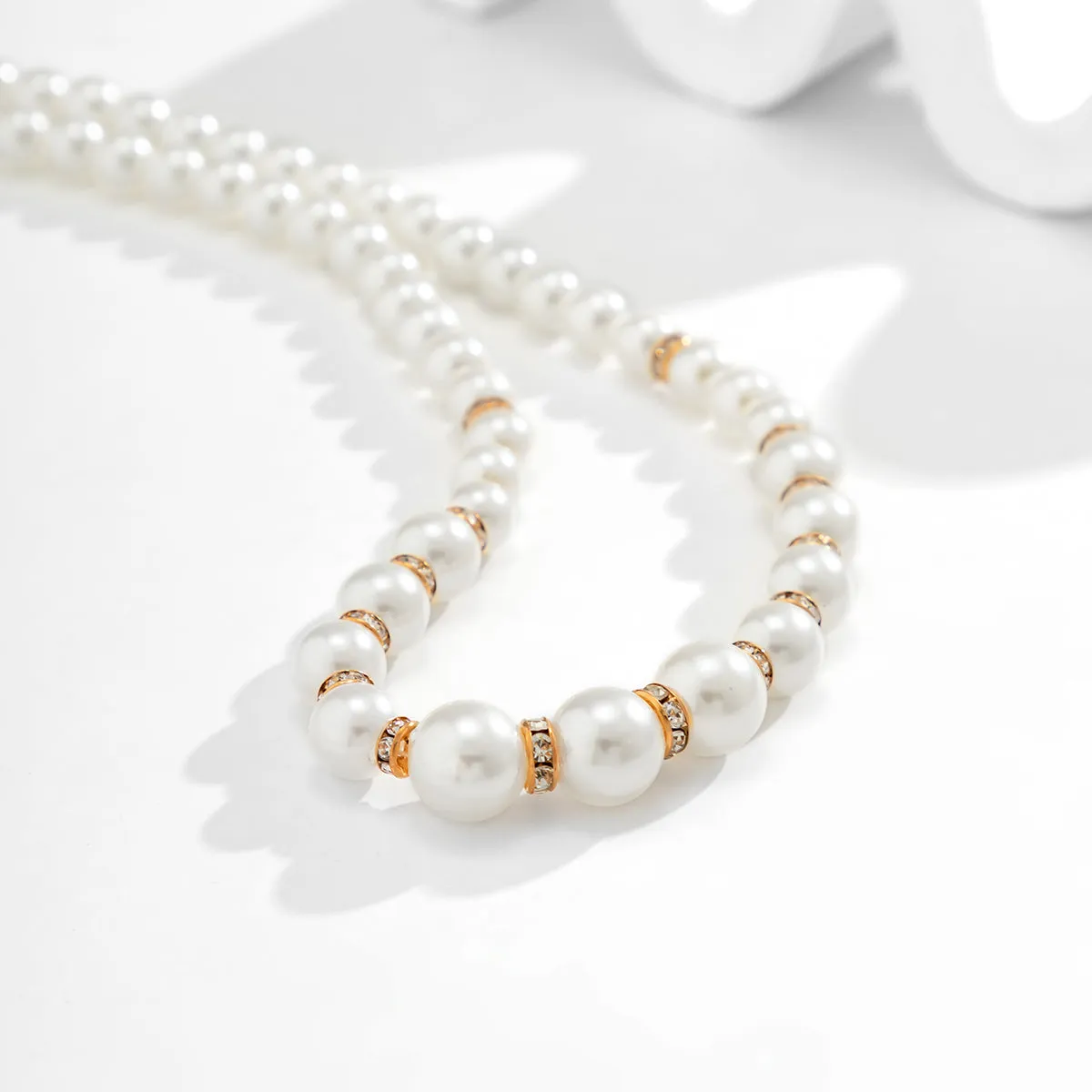 Pearl & Cubic Zirconia 18K Gold-Plated Beaded Necklace