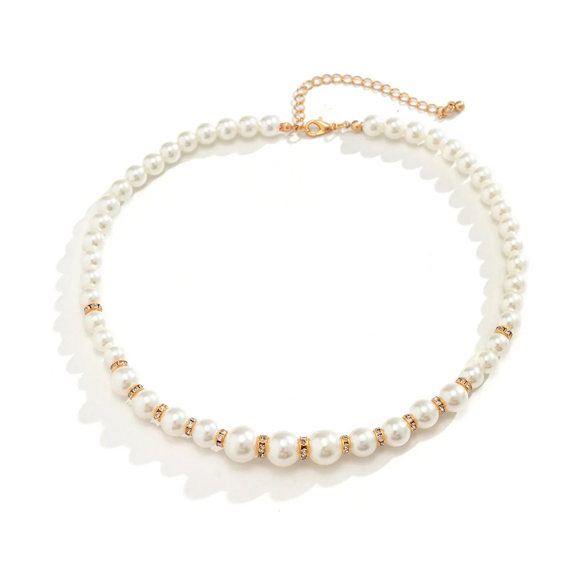 Pearl & Cubic Zirconia 18K Gold-Plated Beaded Necklace