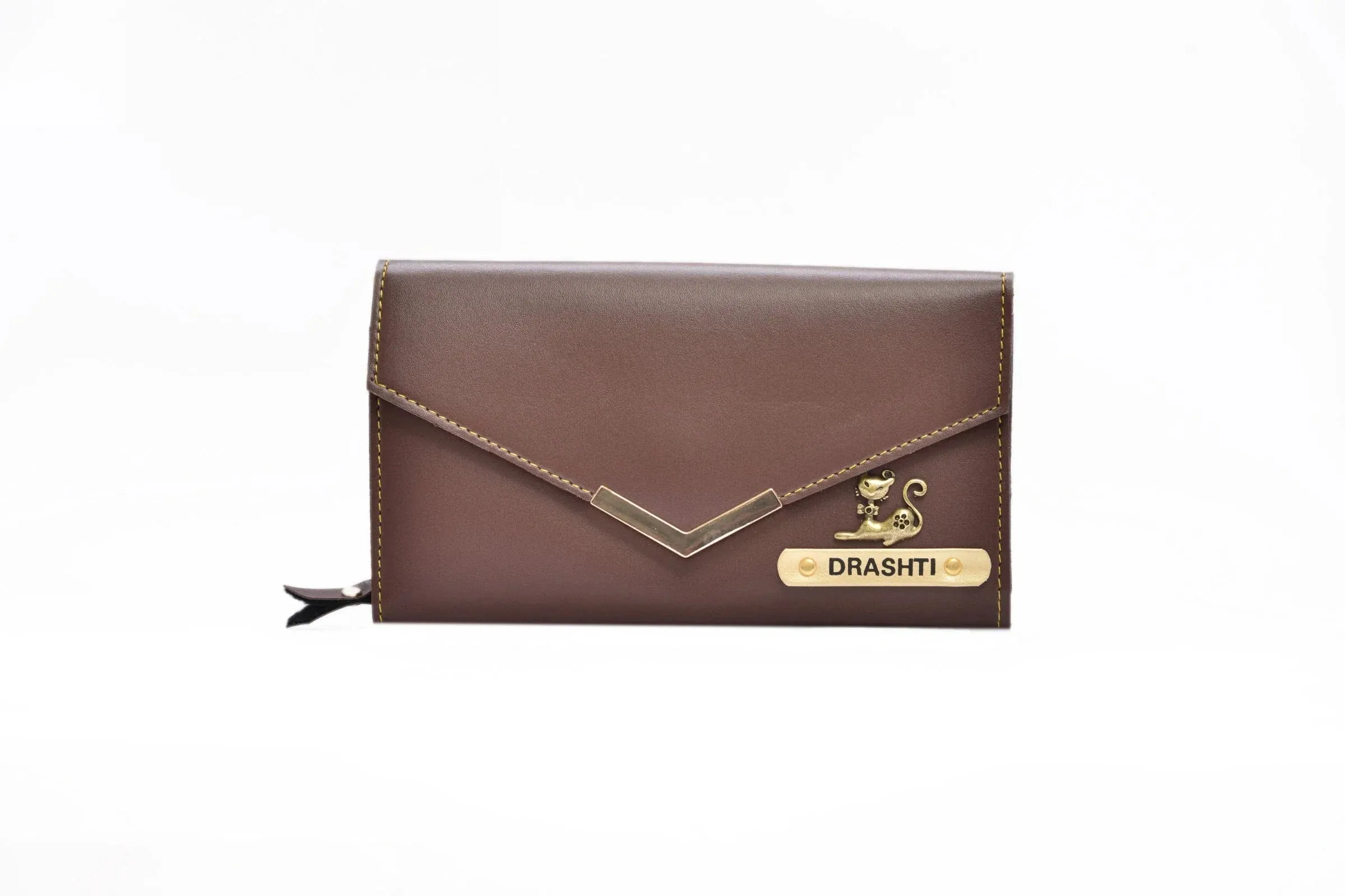 Personalized Stylish Lady Wallet - Brown