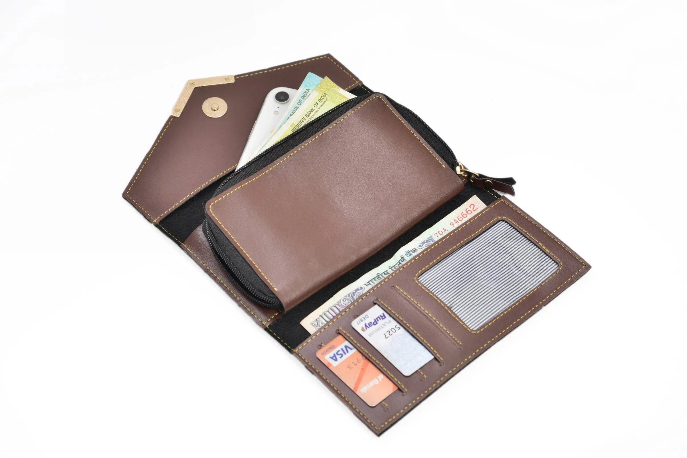 Personalized Stylish Lady Wallet - Brown