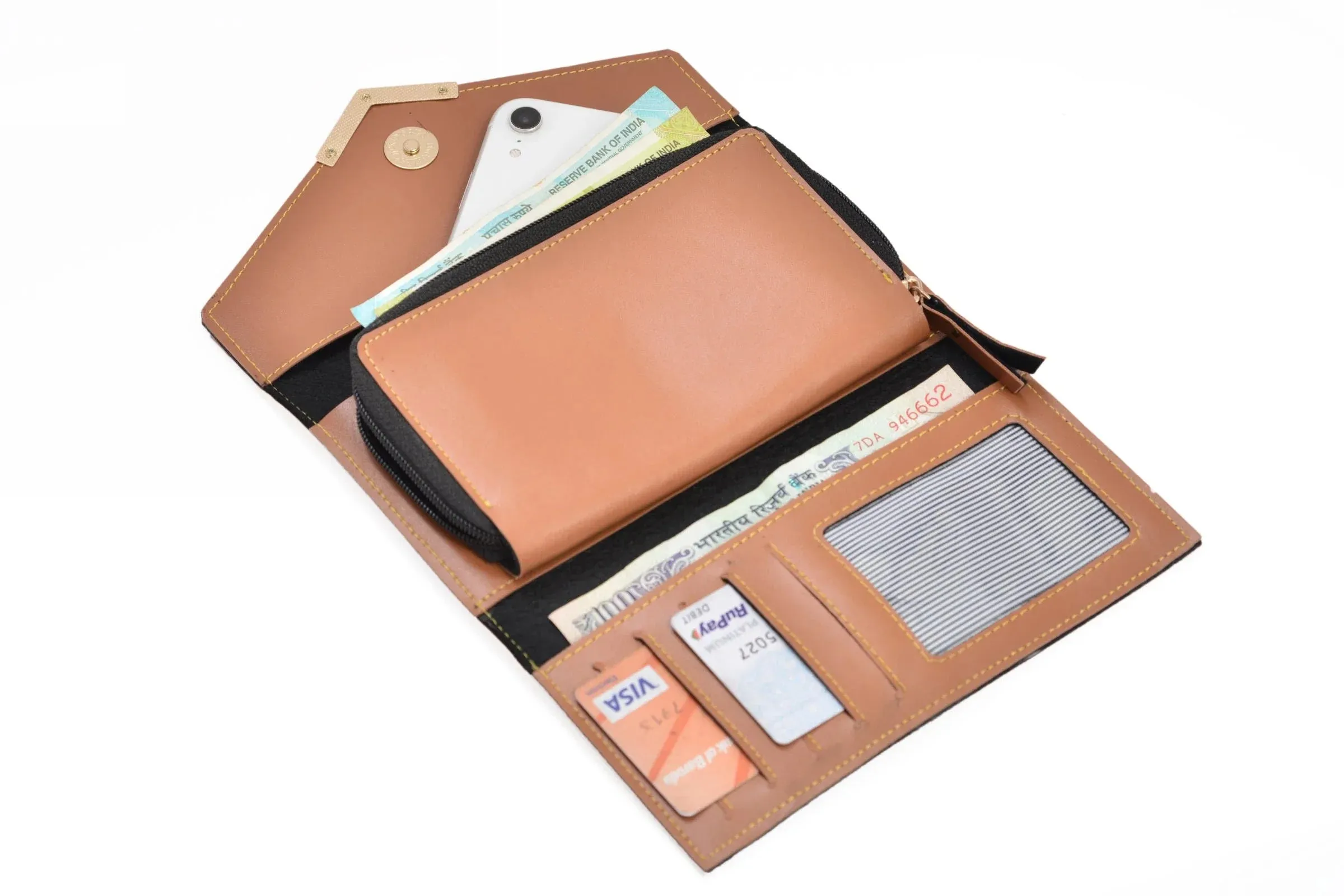 Personalized Stylish Lady Wallet - Tan
