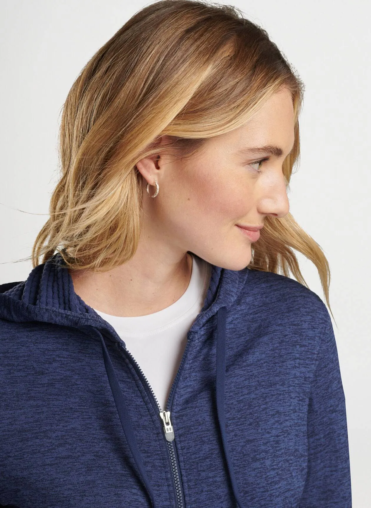 Peter Millar Womens Maven Performance Full-Zip Hoodie - NAVY