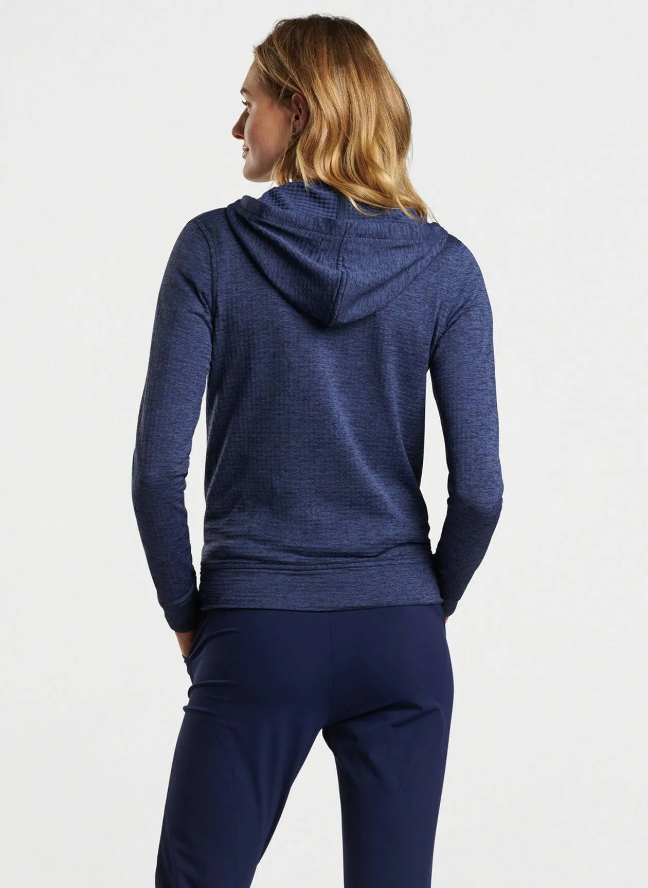 Peter Millar Womens Maven Performance Full-Zip Hoodie - NAVY