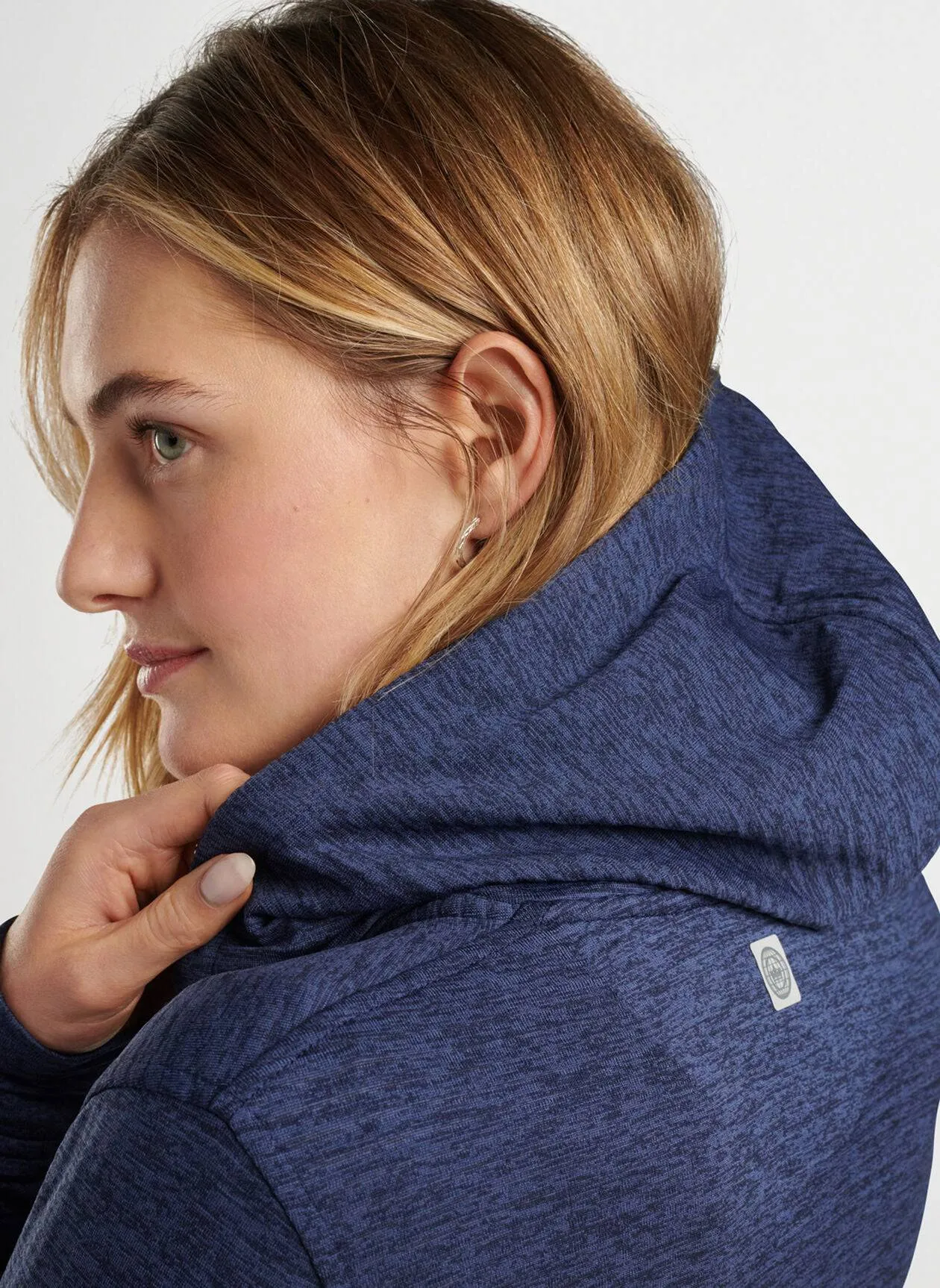 Peter Millar Womens Maven Performance Full-Zip Hoodie - NAVY
