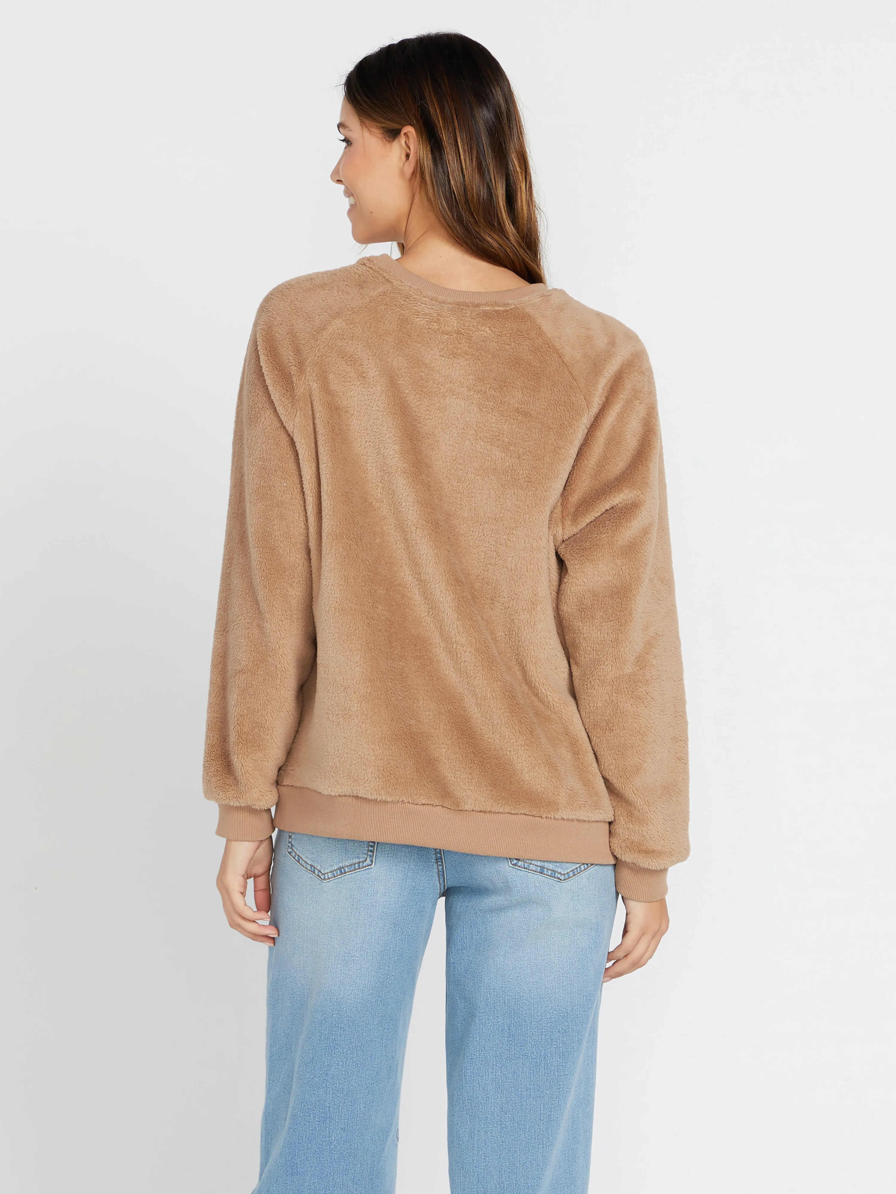 Pheelin Phine Sherpa Sweatshirt - MOCHA