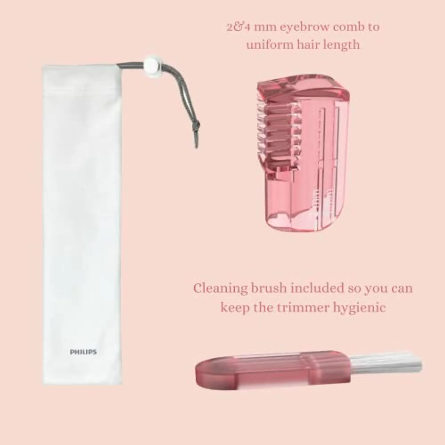 Philips Beauty SatinShave Prestige Women's Electric Shaver, Cordless Hair Removal with Trimmer   Bonus SatinCompact Women's Precision Trimmer, Instant Hair Removal for Face & Eyebrows, Fine Body Hair
