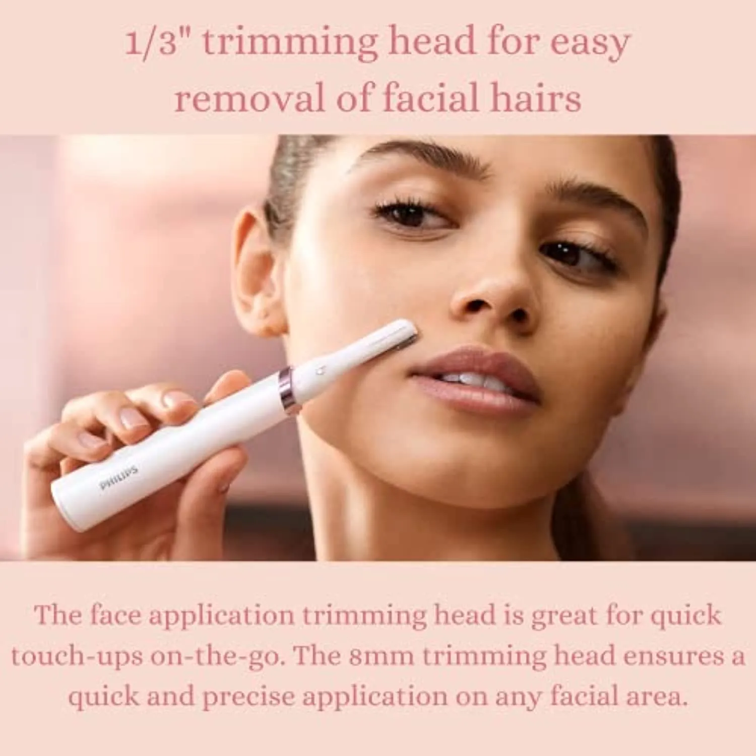 Philips Beauty SatinShave Prestige Women's Electric Shaver, Cordless Hair Removal with Trimmer   Bonus SatinCompact Women's Precision Trimmer, Instant Hair Removal for Face & Eyebrows, Fine Body Hair