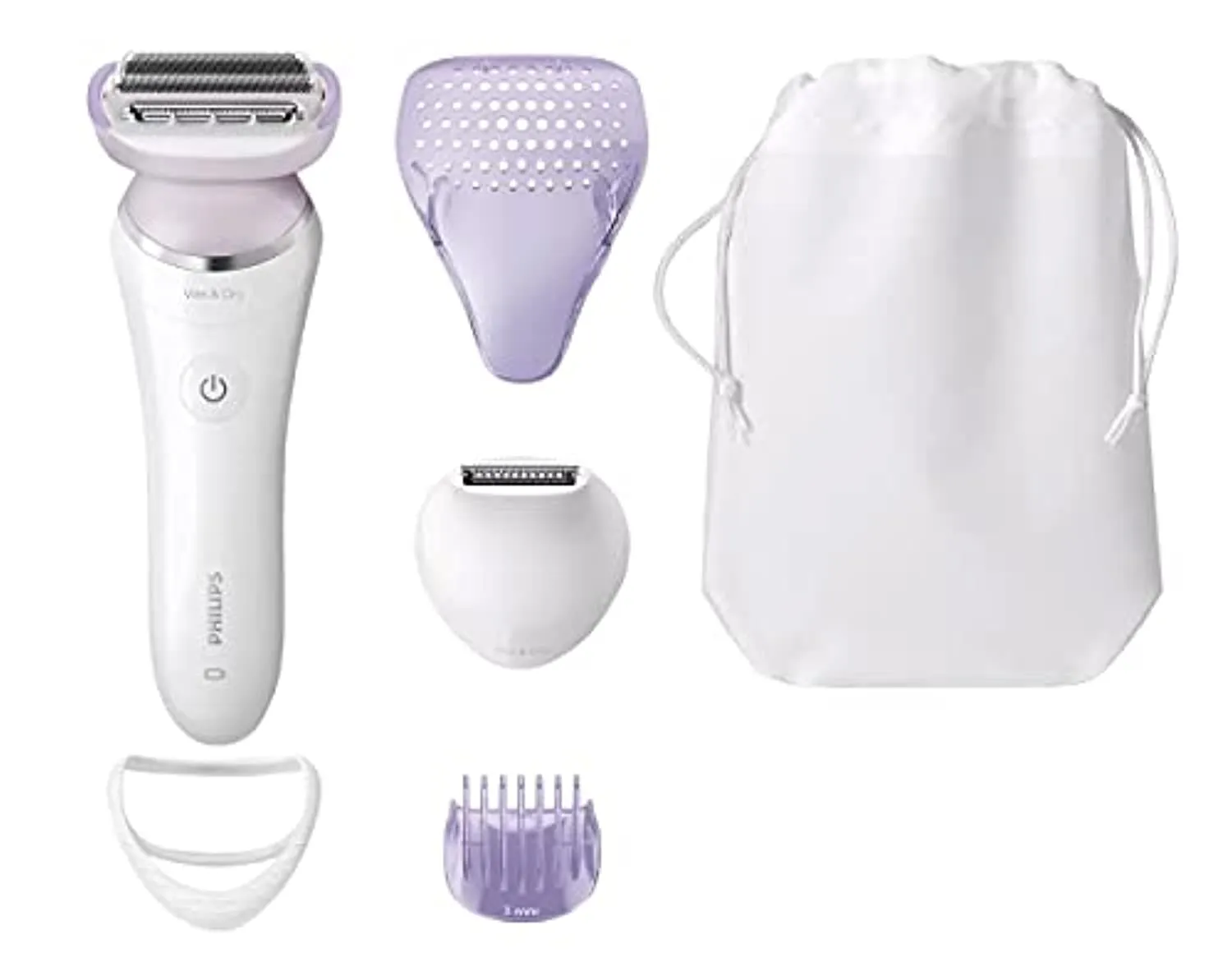 Philips Beauty SatinShave Prestige Women's Electric Shaver, Cordless Hair Removal with Trimmer   Bonus SatinCompact Women's Precision Trimmer, Instant Hair Removal for Face & Eyebrows, Fine Body Hair