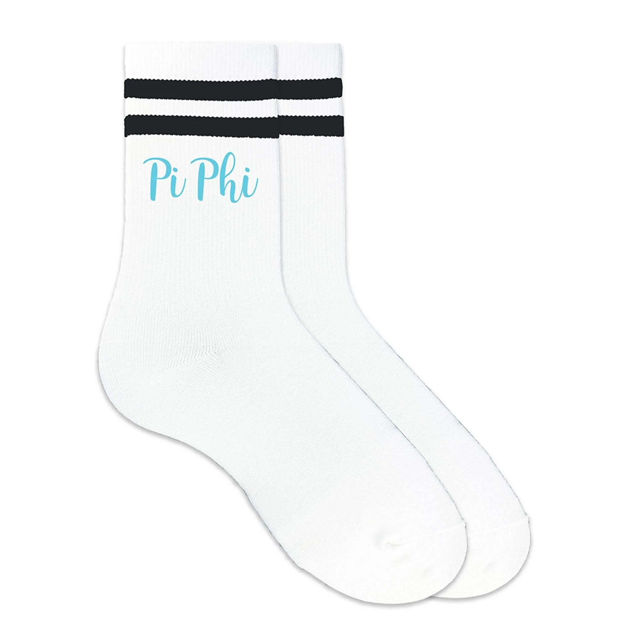 PI PHI Striped Sorority Crew Socks