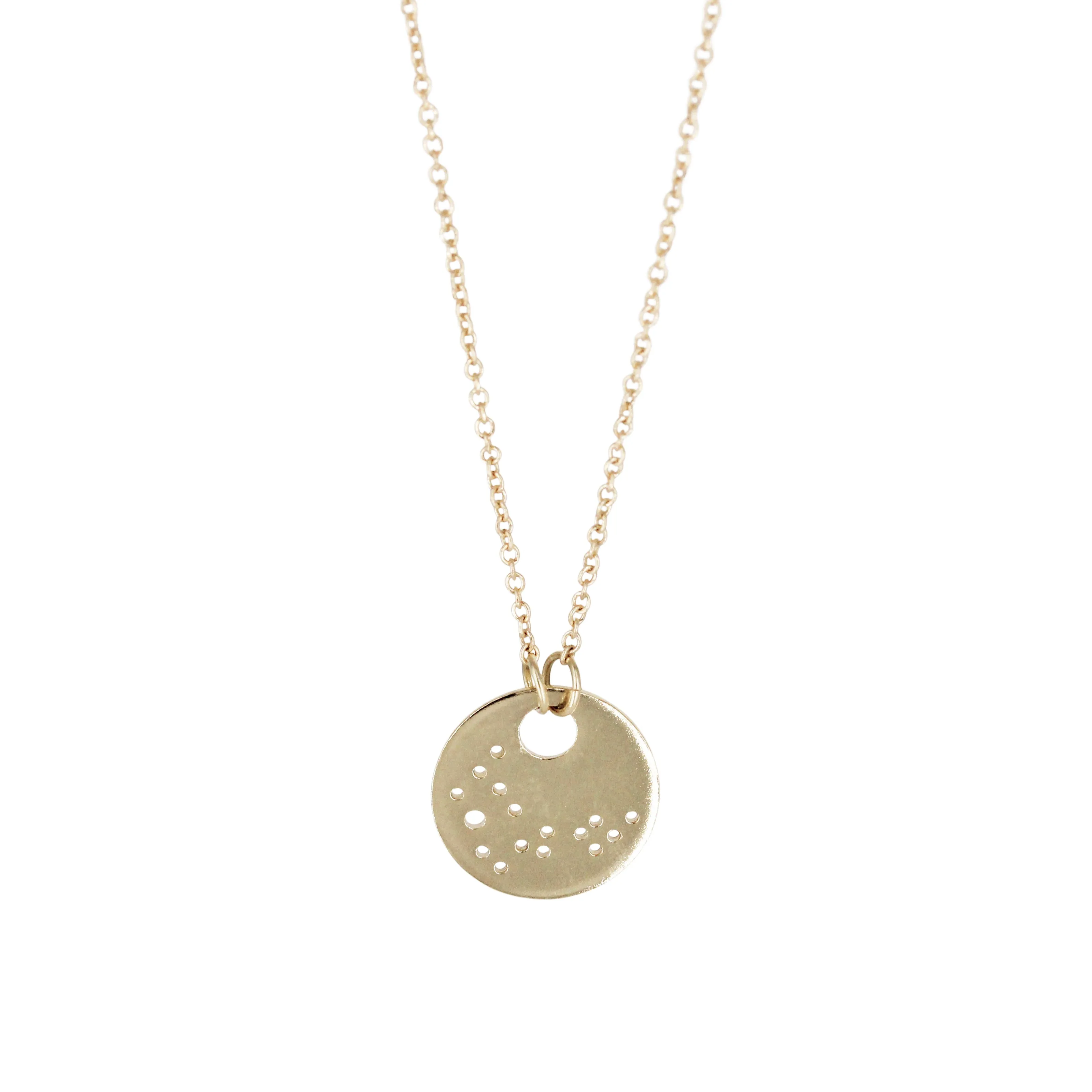 Pisces Zodiac Constellation Necklace / Silver or 14k