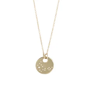 Pisces Zodiac Constellation Necklace / Silver or 14k