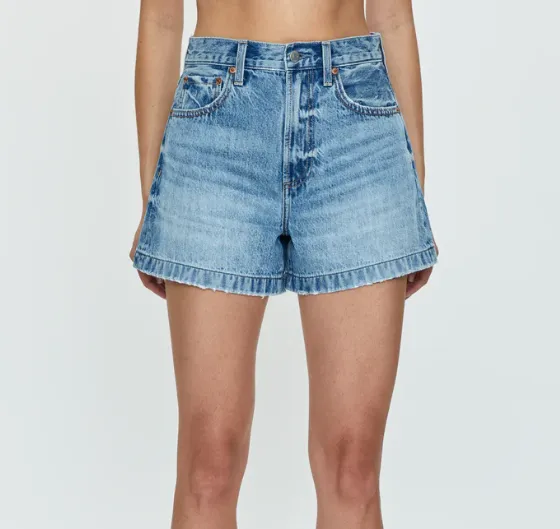Pistola Saige High Rise A-Line Shorts - French Riviera