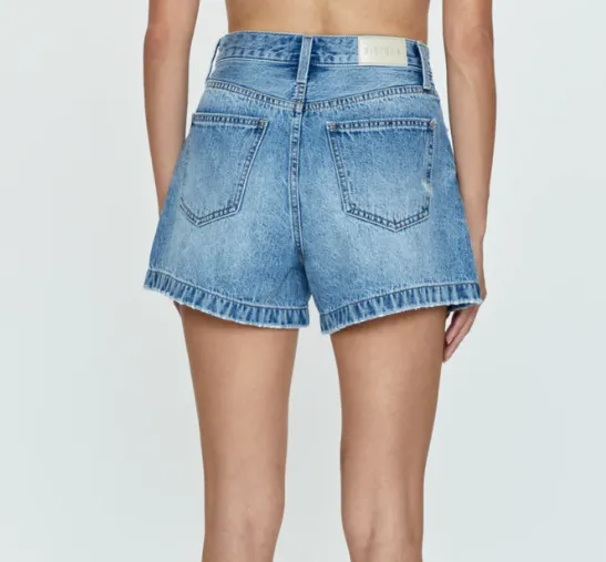 Pistola Saige High Rise A-Line Shorts - French Riviera