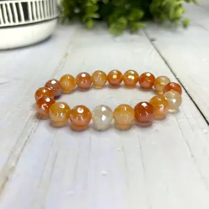 Plated Agate Bracelet- Orange