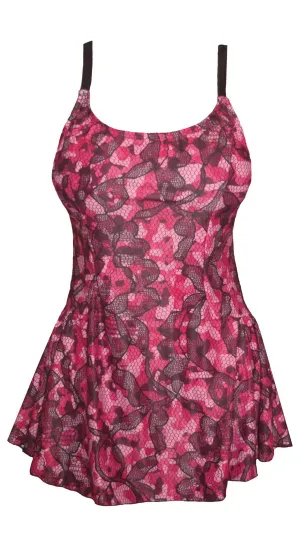 Plus Size Pink Swimsuit