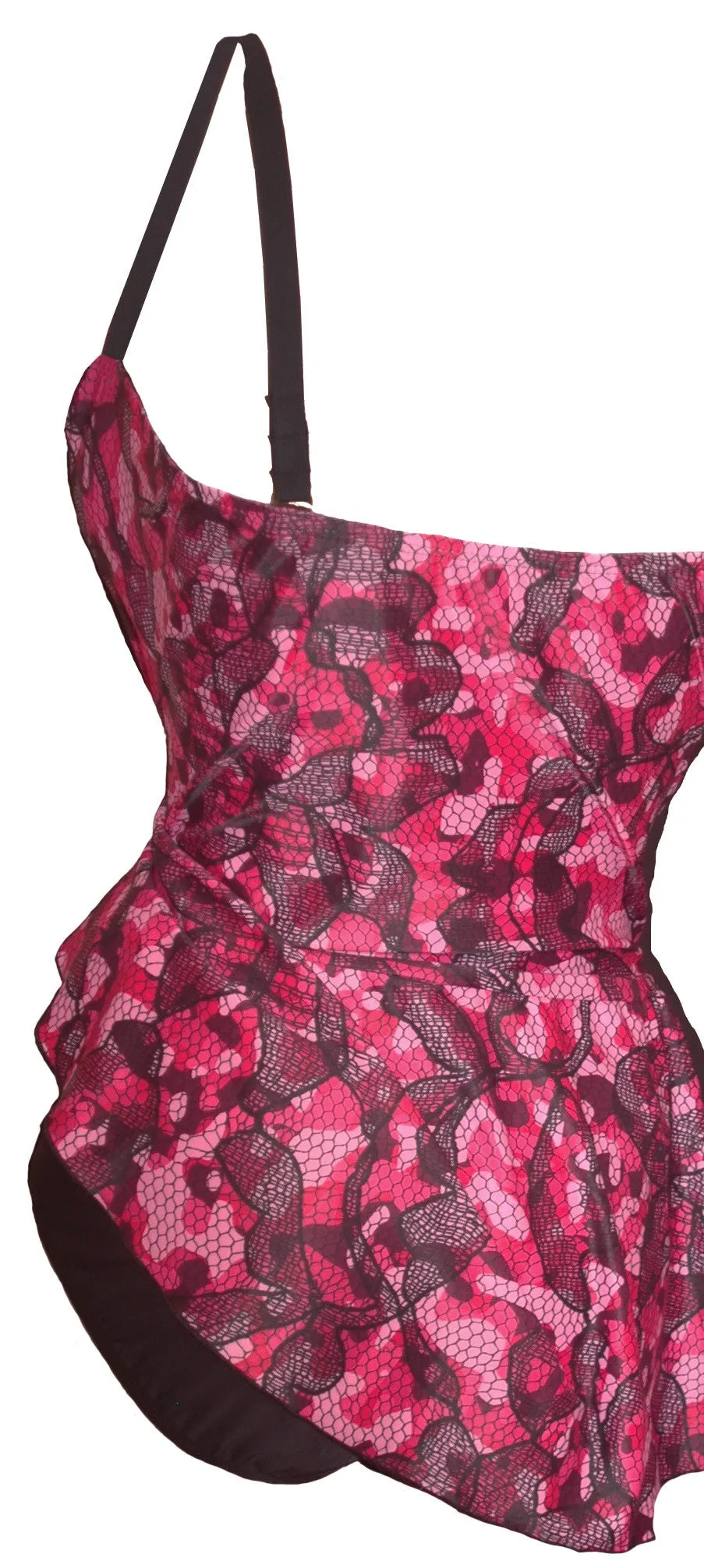 Plus Size Pink Swimsuit