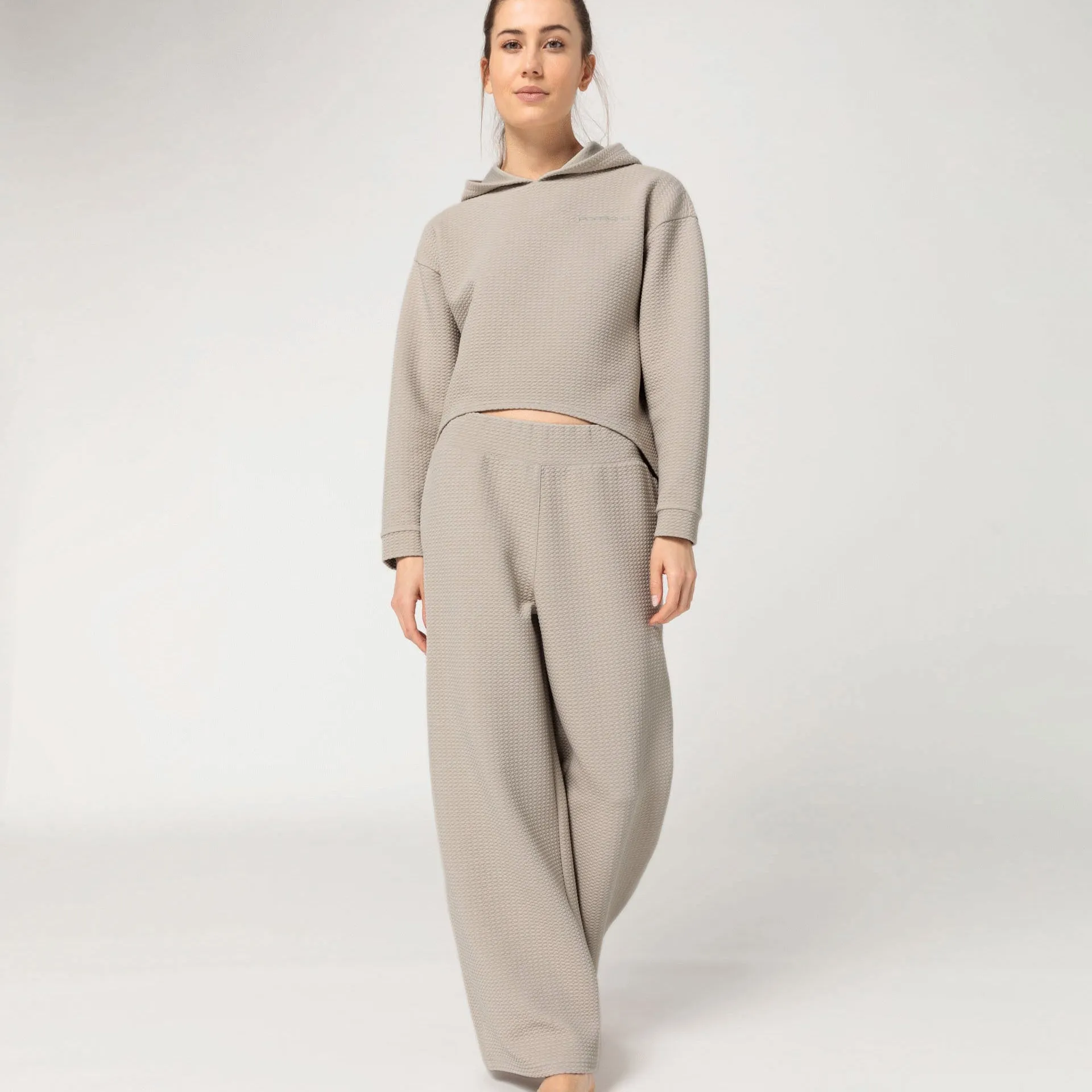 Porsche Women's Textured Hoodie (Kalahari) - Yoga Capsule