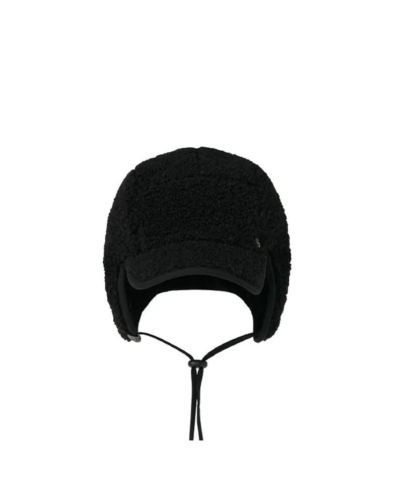 POSHERD Fleece Earflap Cap - Black