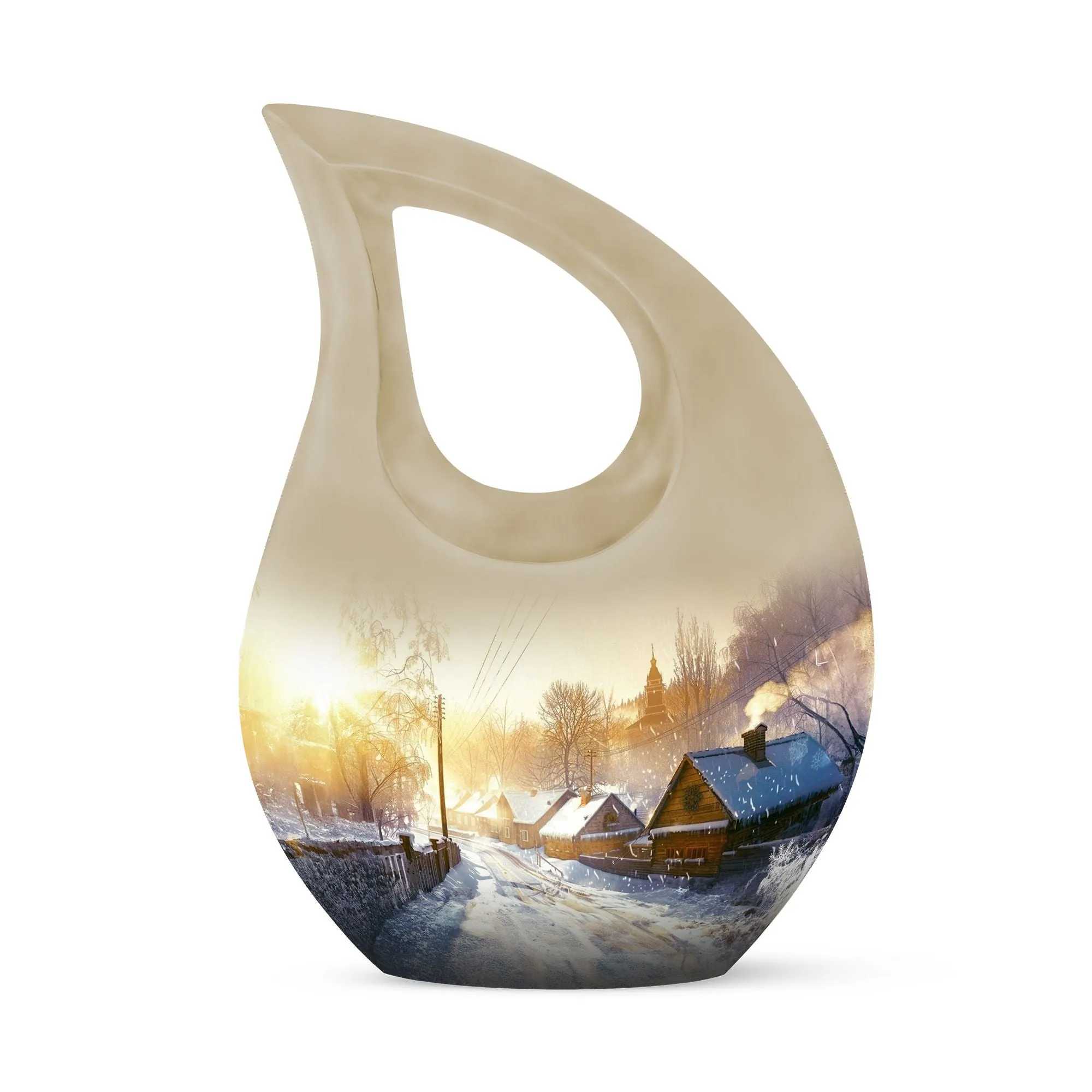 Pristine Snowflakes Pet Memorial Aluminium Urn