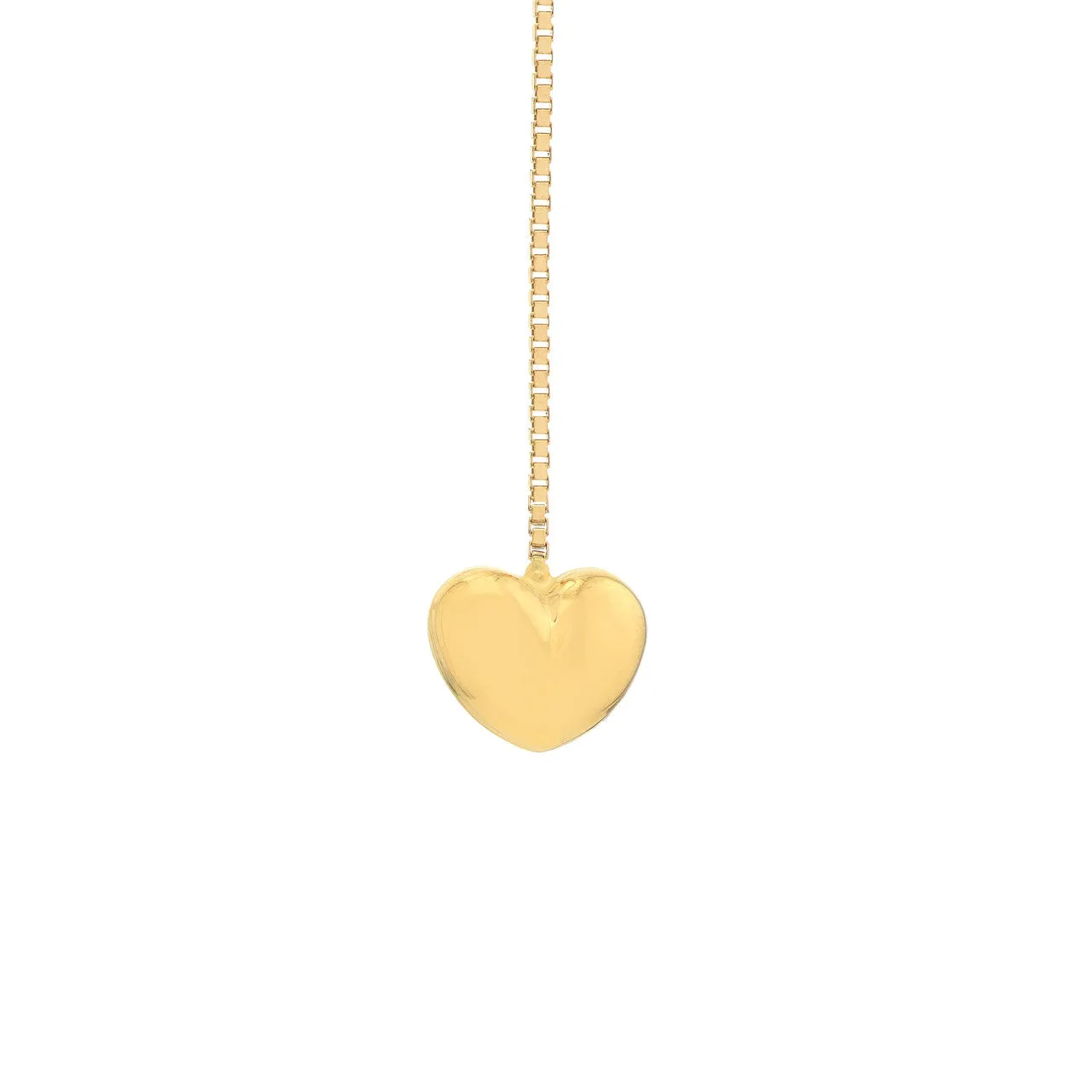 Puffy Heart Threader Earrings