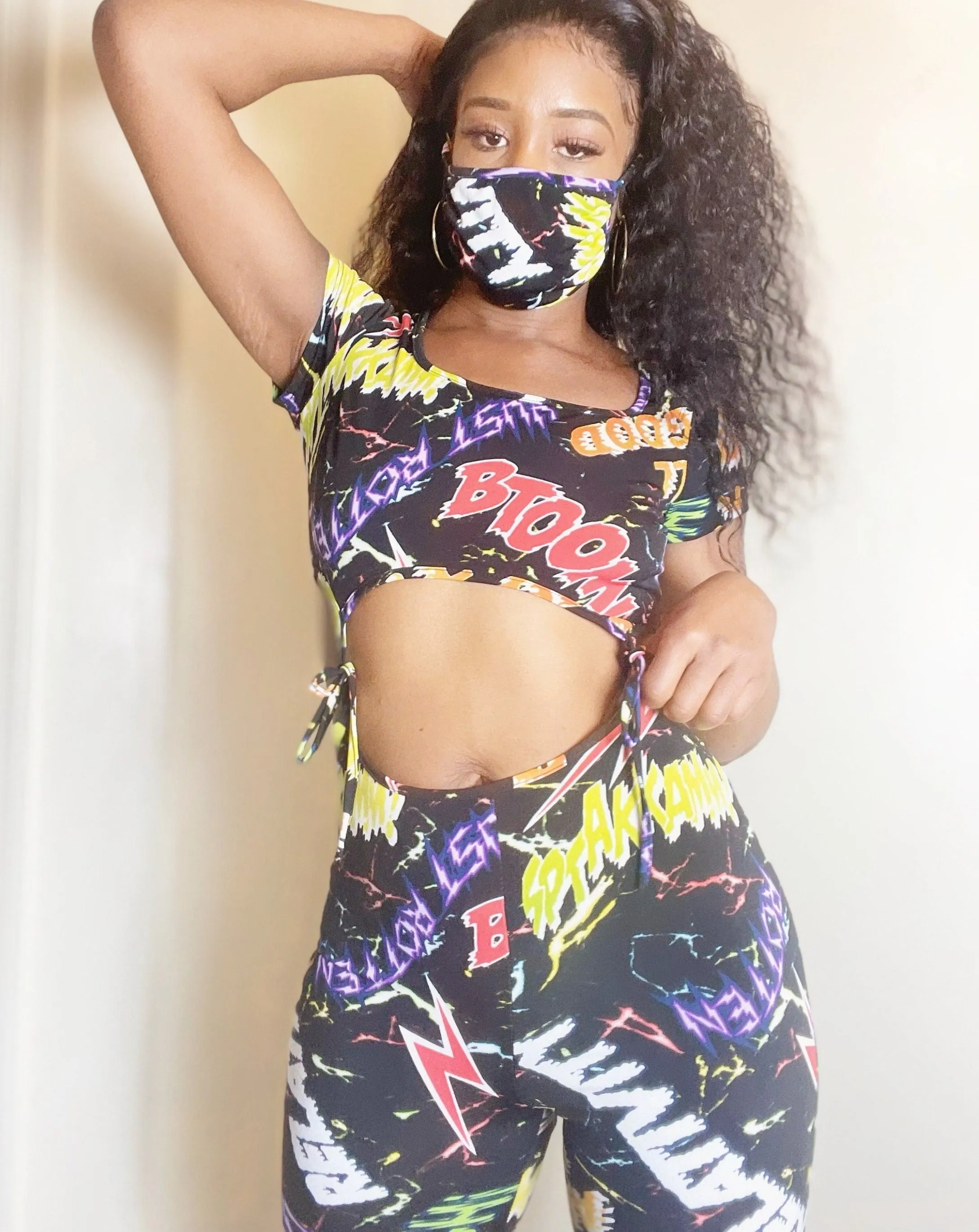 PULL UP Cut Out Sides Womens Jump Suit