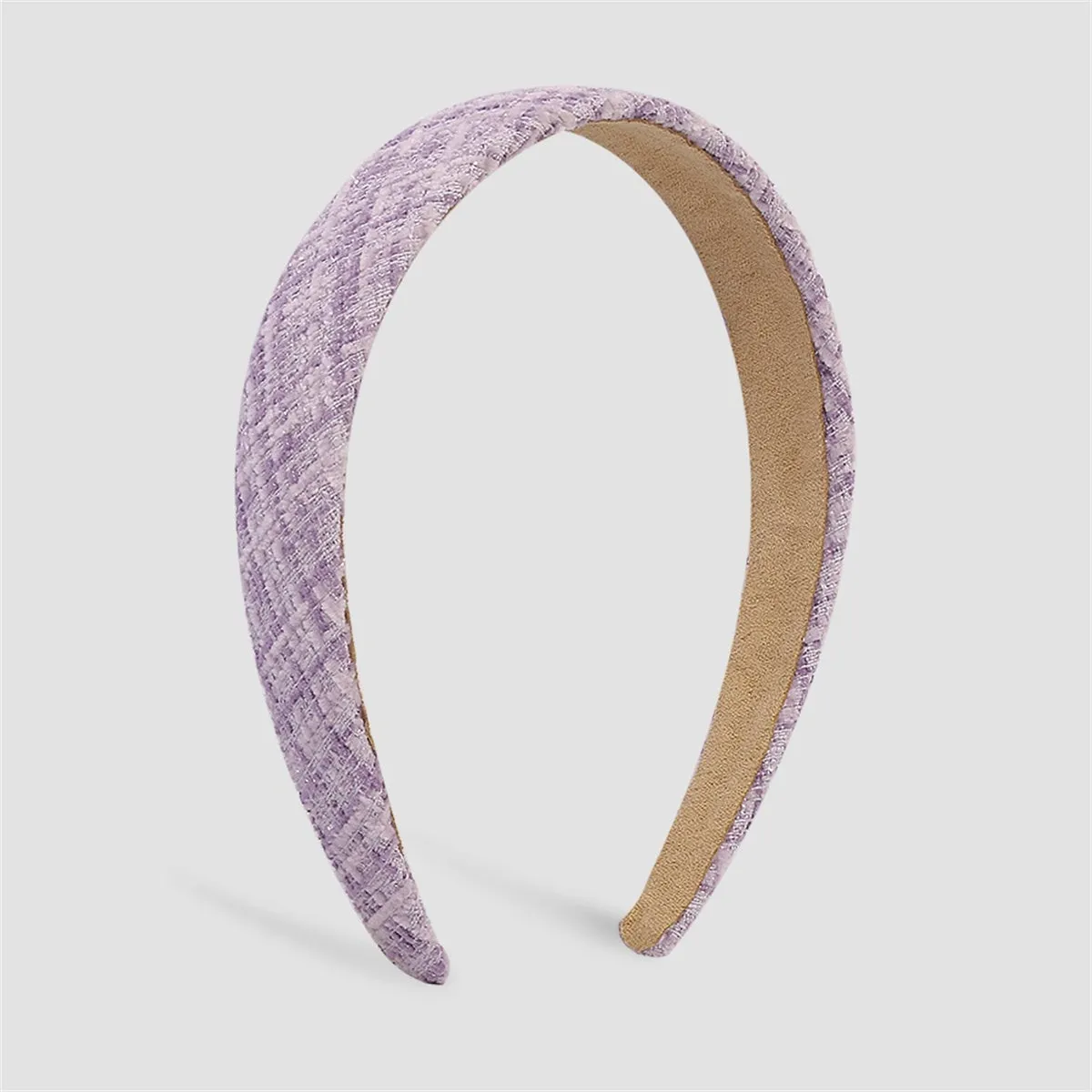 Purple & Lavender Plaid Hard Headband
