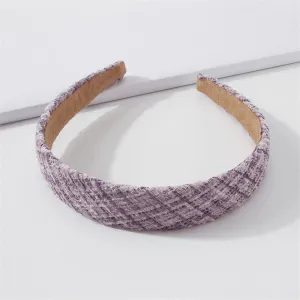 Purple & Lavender Plaid Hard Headband
