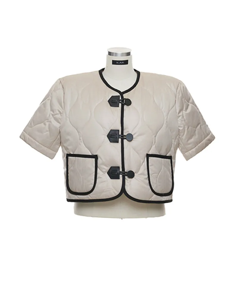 Q.C PLAY: 4oz Quilted Padded Rappa Pocket Short Sleeve Jacket - 3 Colors