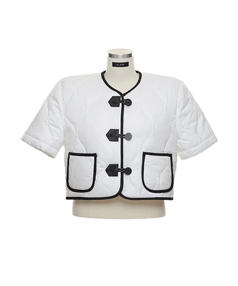 Q.C PLAY: 4oz Quilted Padded Rappa Pocket Short Sleeve Jacket - 3 Colors