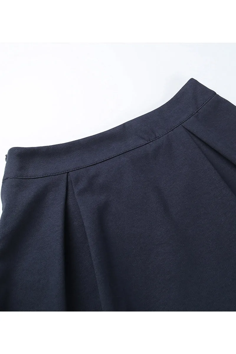 QR3173 Pleated Mini Skirt