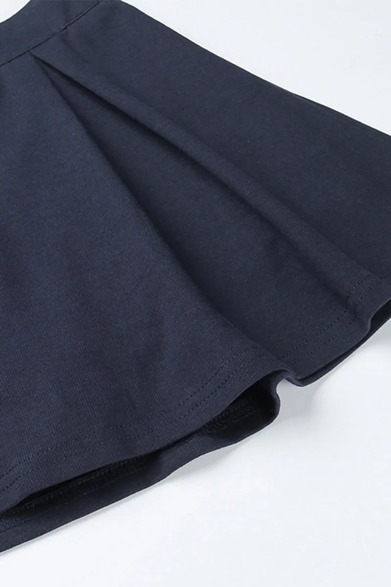 QR3173 Pleated Mini Skirt