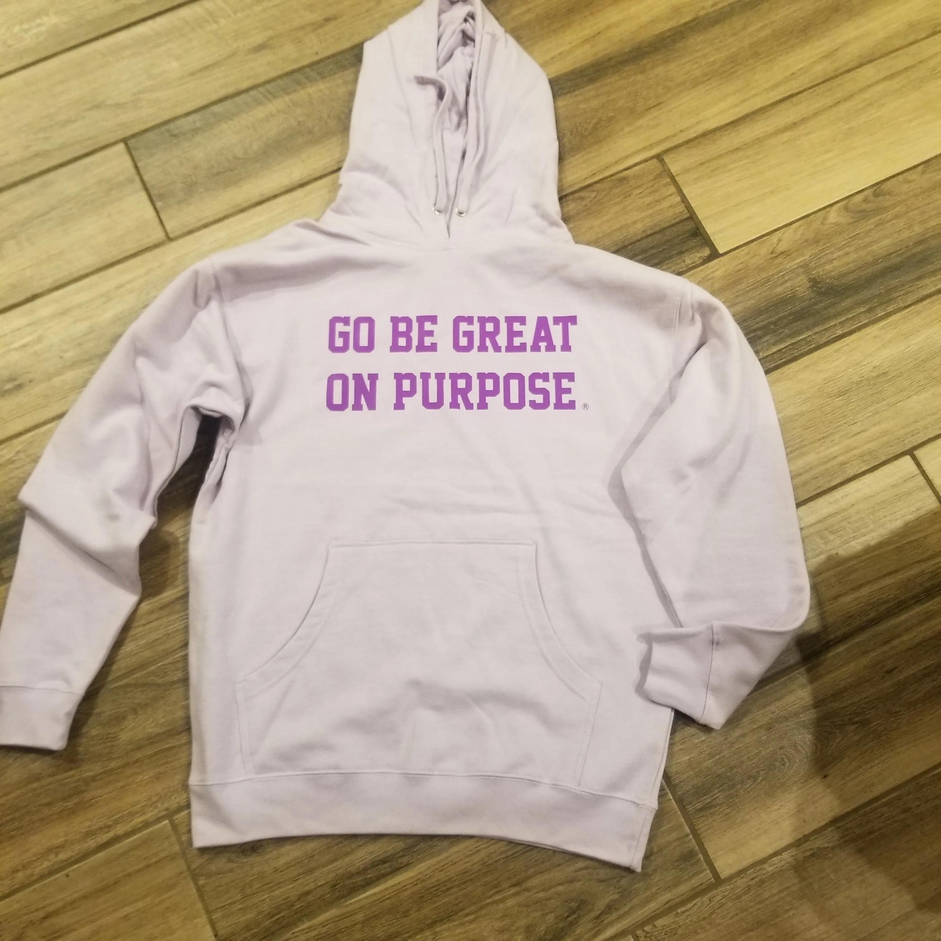 "Go Be Great On Purpose" Purple on Purple Hoodie