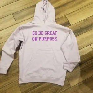 "Go Be Great On Purpose" Purple on Purple Hoodie