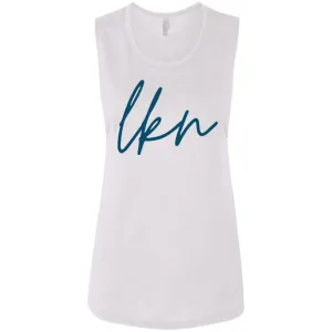 "LKN- NAVY" Ladies' Flowy Muscle Tank