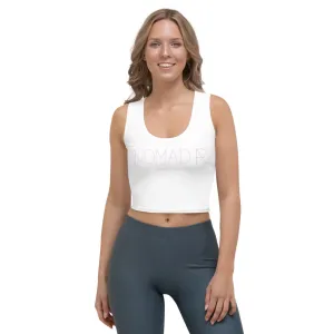 "NOMAD'R- WHITE/PINK" Crop Tank