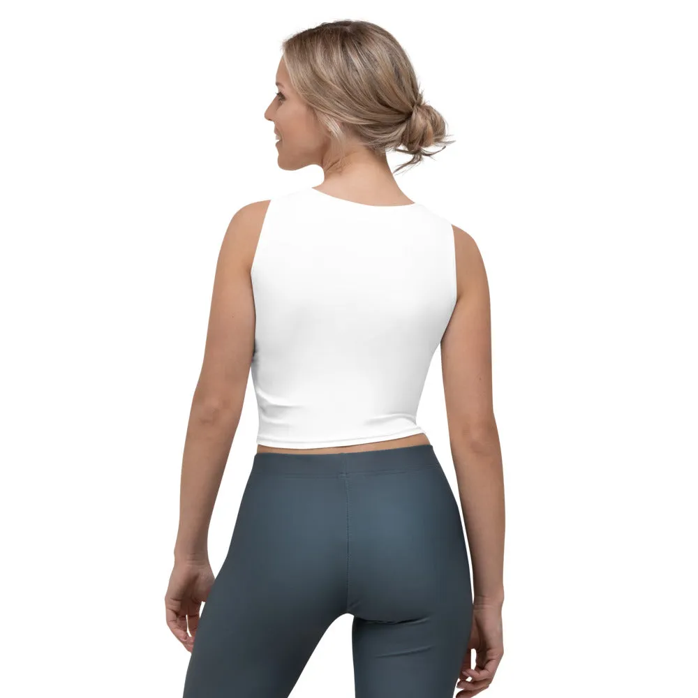 "NOMAD'R- WHITE/PINK" Crop Tank