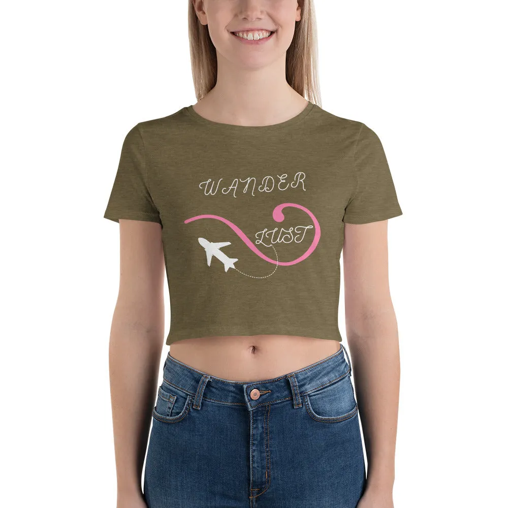 "Wanderlust" Women’s Traveller Crop Top Eco Tee
