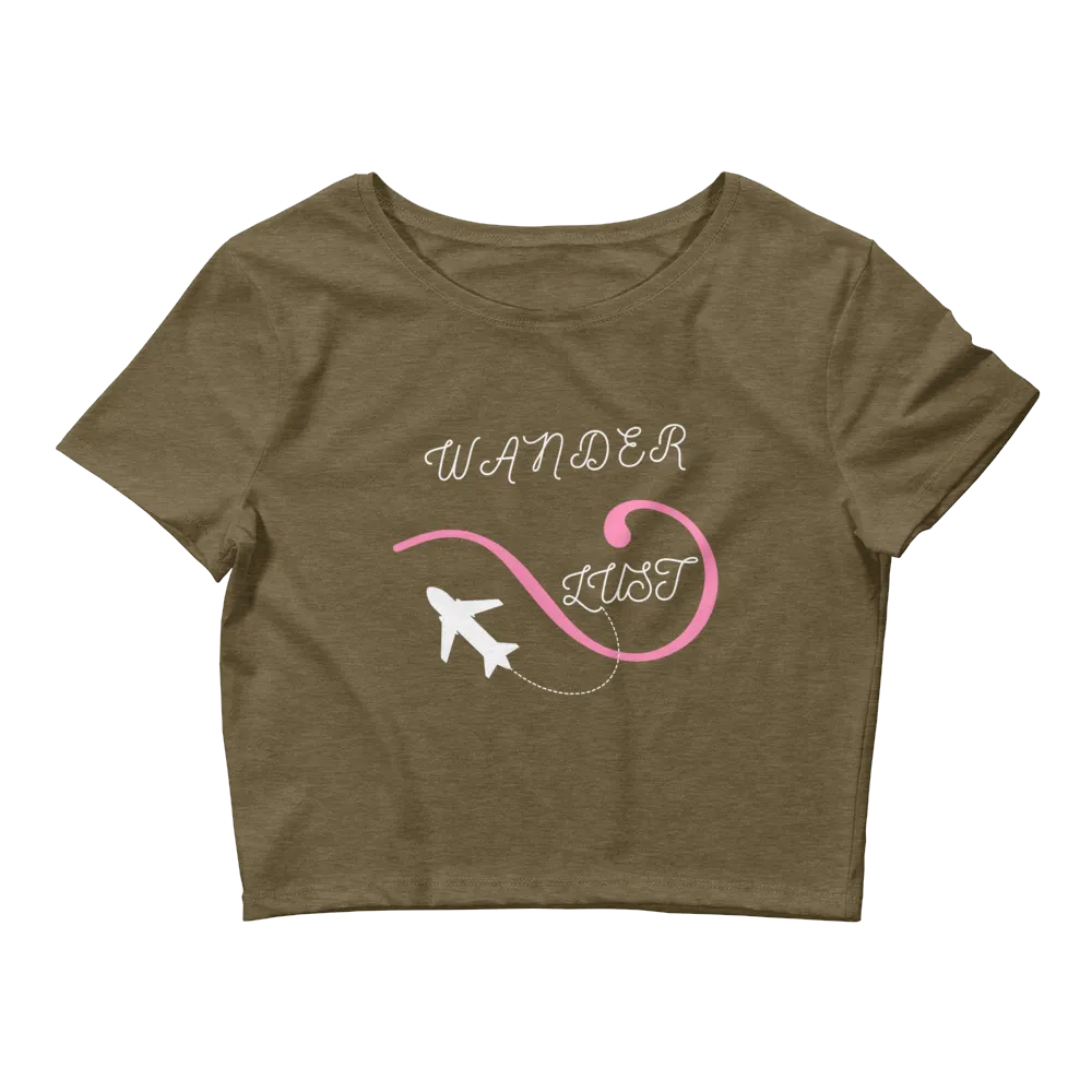 "Wanderlust" Women’s Traveller Crop Top Eco Tee