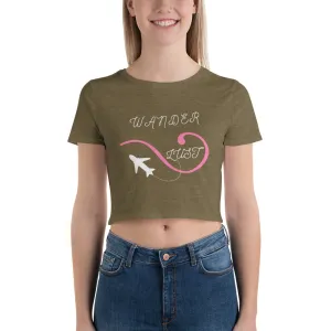 "Wanderlust" Women’s Traveller Crop Top Eco Tee