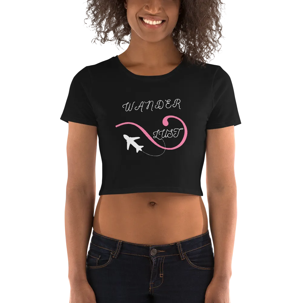 "Wanderlust" Women’s Traveller Crop Top Eco Tee