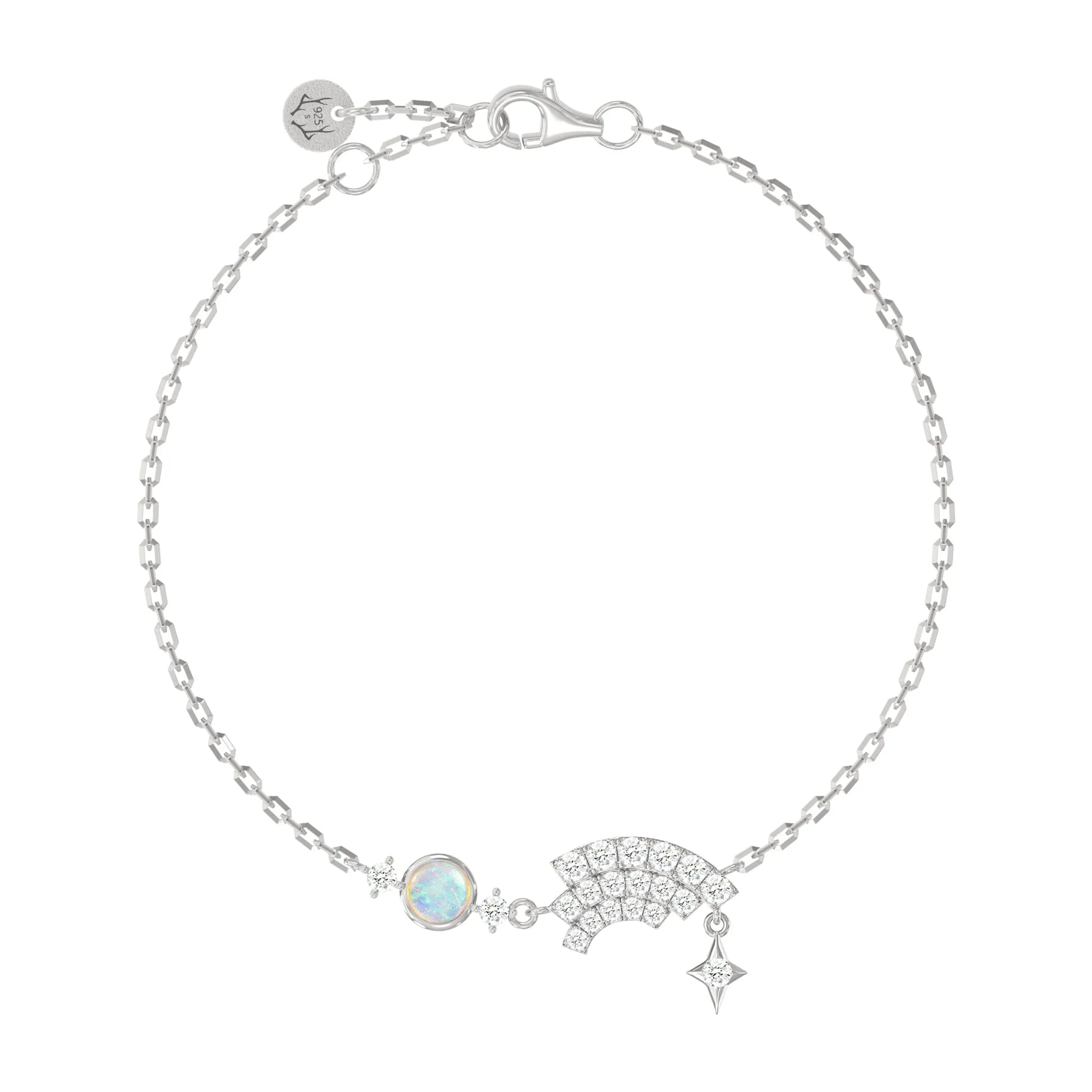 Rainbow Bridge Opal Bracelet