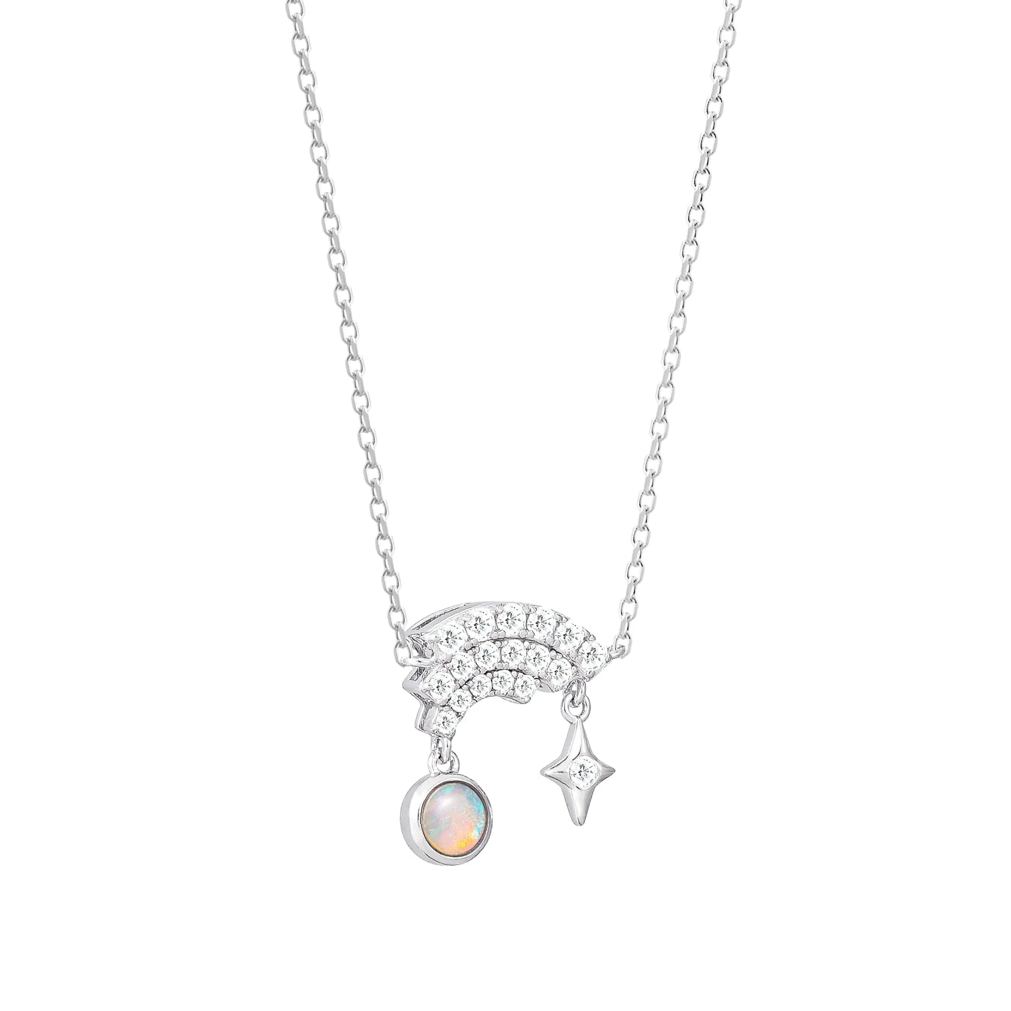 Rainbow Bridge Opal Necklace