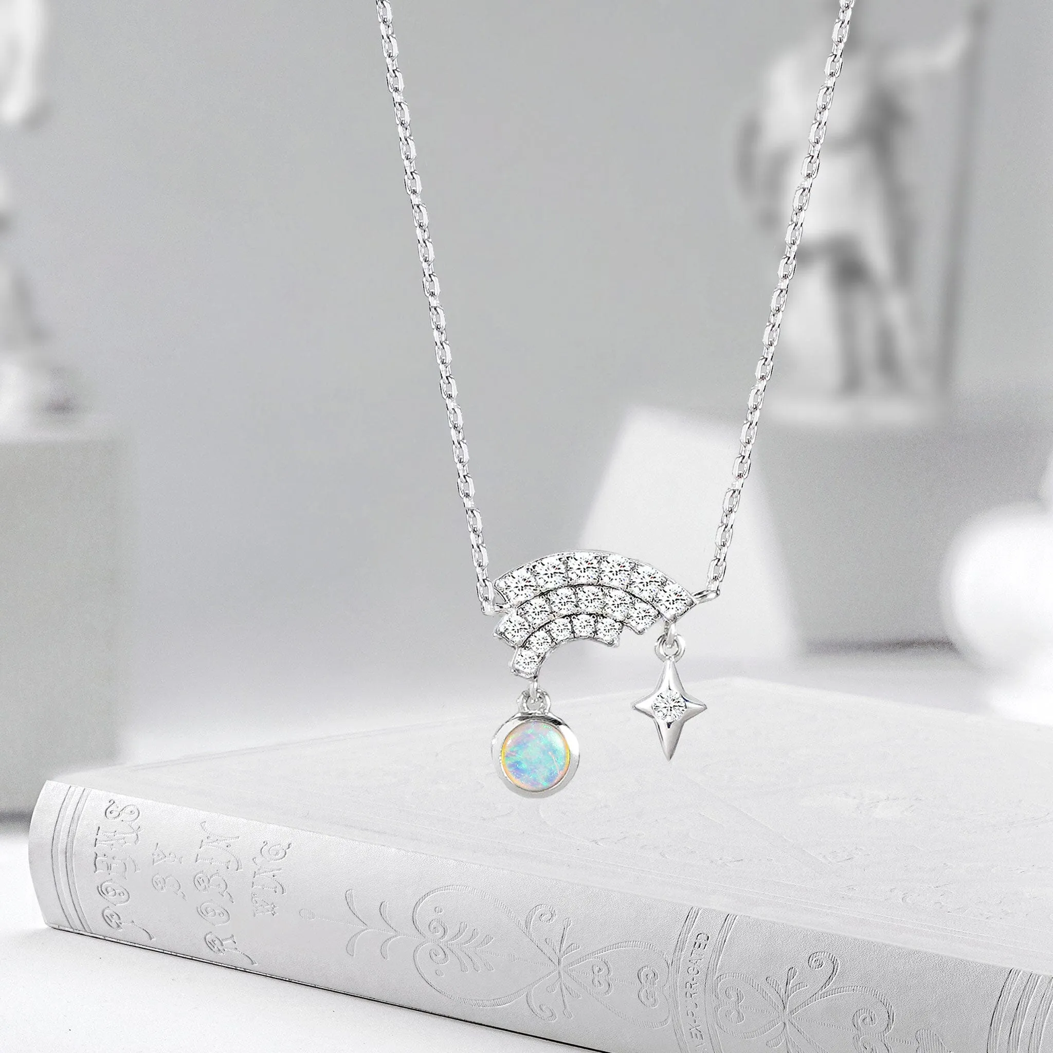 Rainbow Bridge Opal Necklace