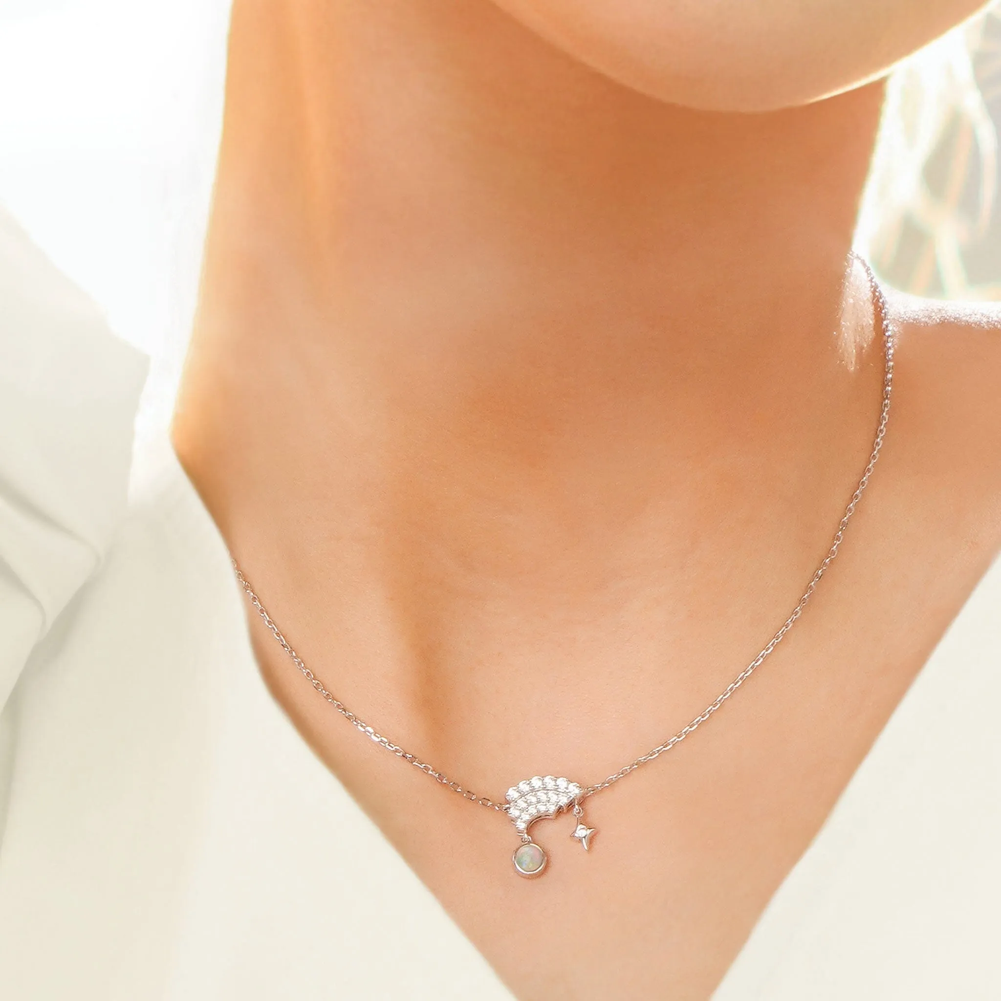 Rainbow Bridge Opal Necklace