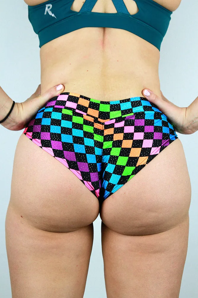 Rarr Brazil Scrunchie Bum Shorts - Tutti Frutti Pink