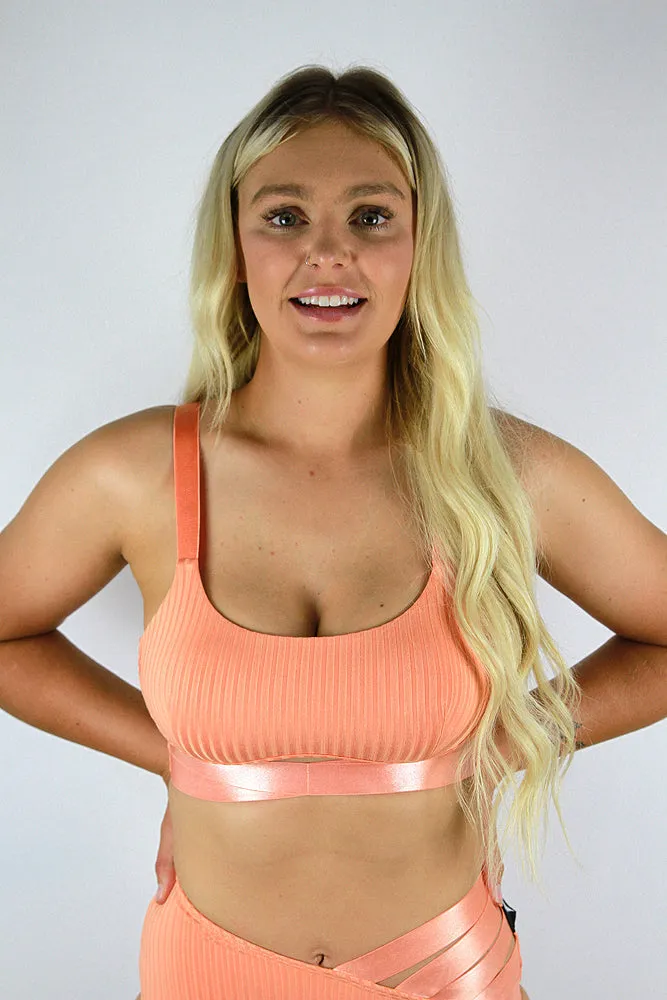 Rarr Crystal Strappy Bra – Black