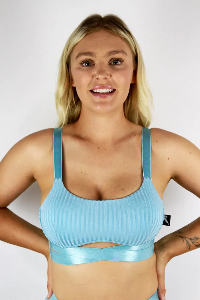 Rarr Crystal Strappy Bra – Black